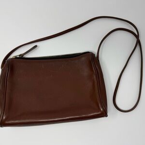 Coach Medium Brown Leather Shoulder Bag 1990s Vintage Made In USA